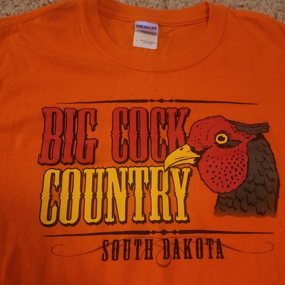 Orange Rooster Country South Dakota Graphic T-Shirt Men’s Large - Picture 6 of 8